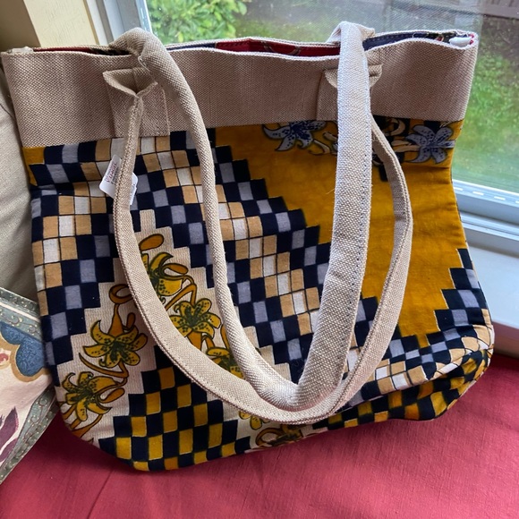 10,000 villages Action tote bag
